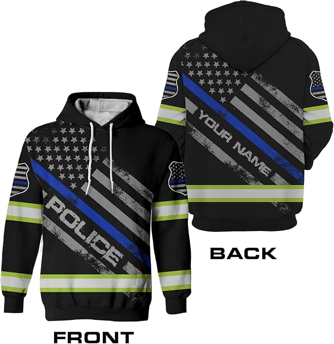 Matedecor High Visibility Hi Vis Hoodie for Men - Jobs Collection Custom Name Class 3 Reflective Safety Workwear