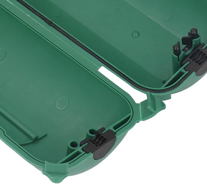 Extension Cord Safety Cover Box with Double, Protects Against Accidental Power Outages, Suitable for AWG12-16 Cables, Ideal for WiFi Control LED Light (Green)