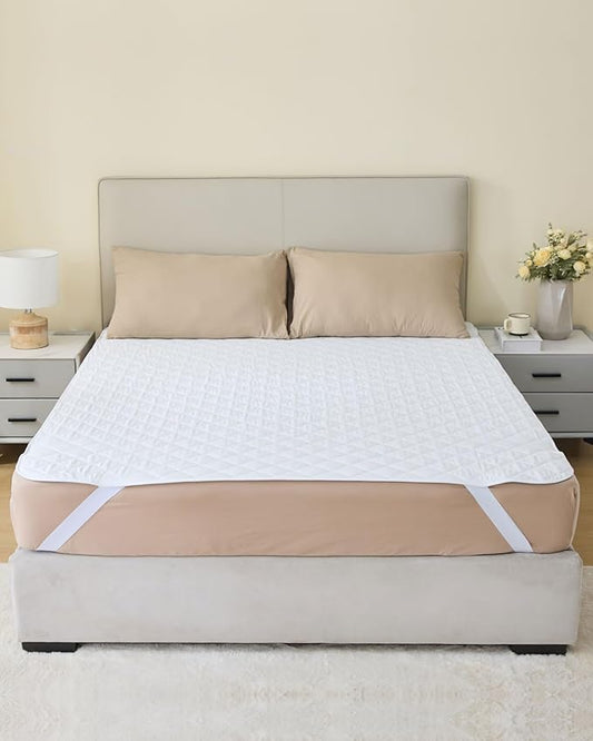KANECH Washable Waterproof Incontinence Bed Pads with Straps - 39"x75" Twin Size - Heavy Absorbency Mattress Pad Protector for Adults, Elderly