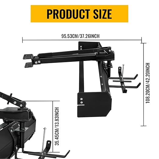 Tractor Sleeve Hitch Tow Behind Box Scraper with Screws and Pins, Scraper Steel Powder Black Coated, Fit for ATV UTV, for Gravel, Snow, Landscaping and Other Uses,42"