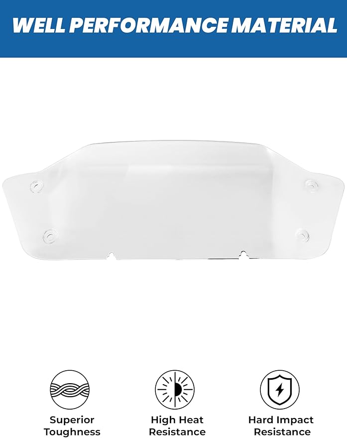 5" Windshield Windscreen Wind Splitter Compatible for Harley Davidson CVO Street Glide FLHXSE 2023-2024, Street Glide FLHX 2024-Later, Clear (Vertical 5", Horizontal 7")