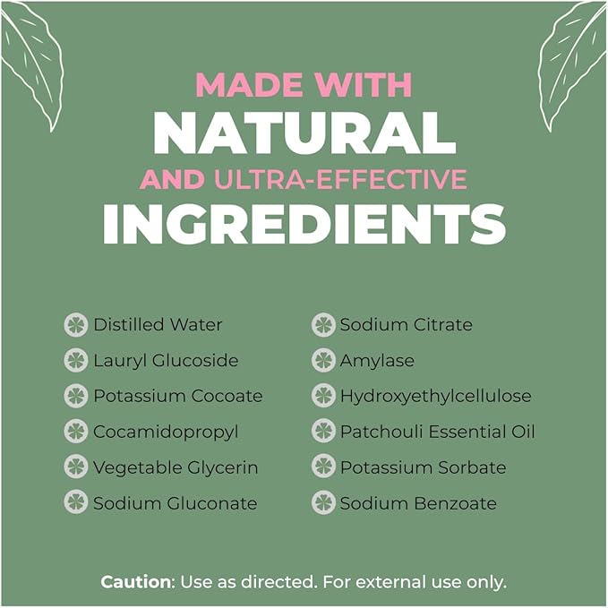 Patchouli Laundry Detergent, 32 oz, HE Compatible, Musky Patchouli Scented, Essential Oil, Hypoallergenic, Biodegradable, Made in the USA