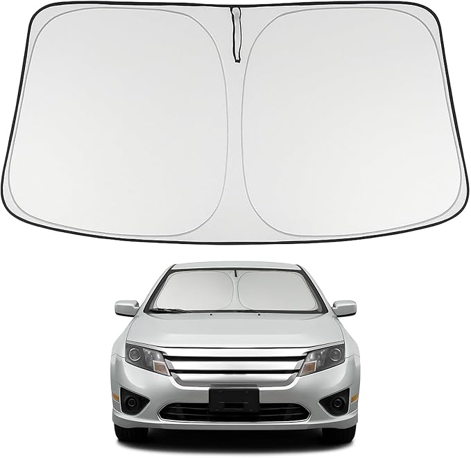 Proadsy 2025 Upgrade Windshield Sun Shade Custom Fit 2006-2012 Ford Fusion Front Window Sunshade Protector Foldable Sun Visor Blocks UV Rays Keep Car Cooler