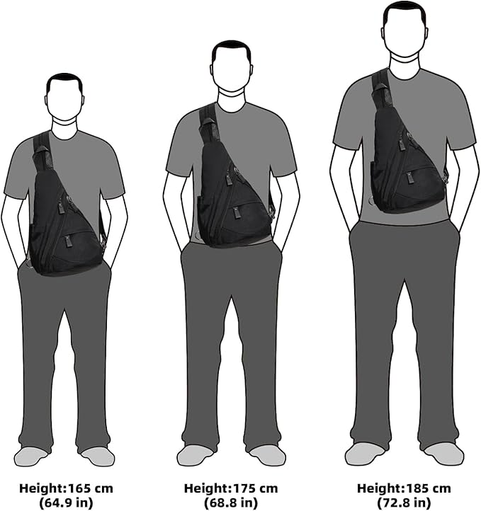 KL928 Nylon Sling Bag - Small Crossbody Backpack Shoulder Casual Daypack Multipurpose Rucksack for Men Women