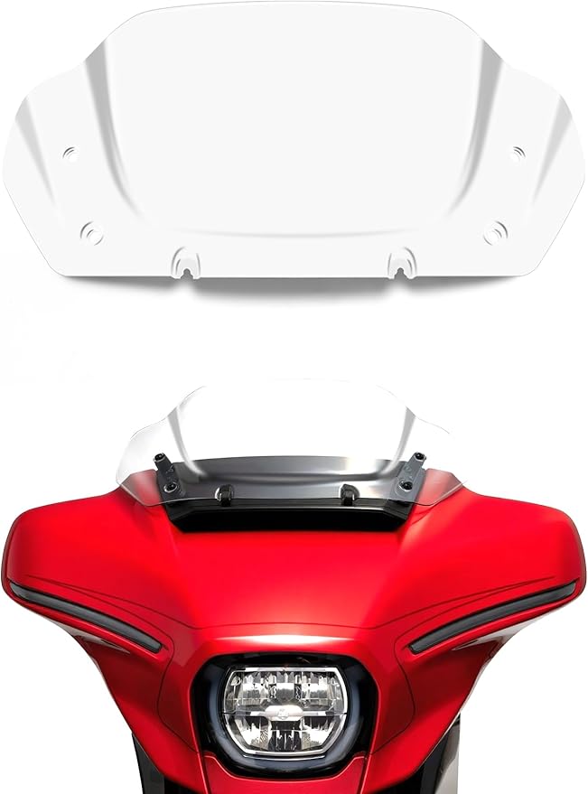 8" Wave Windshield Windscreen Wind Splitter Compatible with Harley Davidson Touring CVO Street Glide FLHXSE 2023-up,Street Glide FLHX 2024-up & FLXHU 2025-up (Clear)