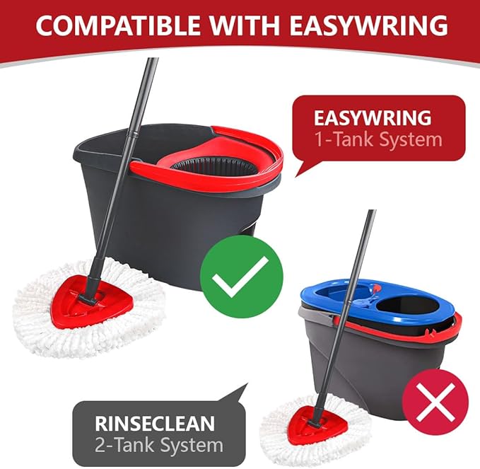 20 Pack Mop Heads Replacements for O-Cedar EasyWring Spin System, Microfiber Spin Head Mop Refills Bulk, Deep Clean, Machine Washable Mop Replacement Heads for Home and Commercial