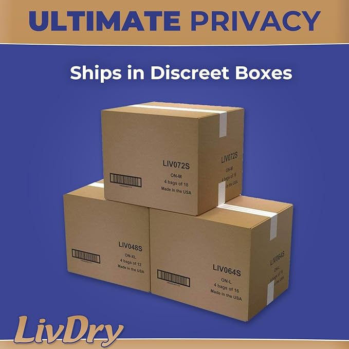 LivDry Large Ultimate Adult Incontinence Underwear, Max Absorbent Adult Diapers with Leak Protection, L, 15-Pack