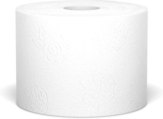 Amazon Brand - Presto! 2-Ply Ultra-Soft Toilet Paper, 12 Family Mega Rolls = 60 regular rolls, 6 Count (Pack of 2), Unscented, White