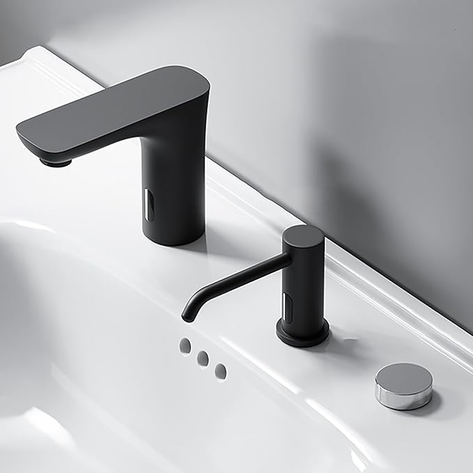 Automatic Liquid Soap Dispenser Touchless for Bathroom and Kitchen with 33.81oz/1000ml Upgraded Infrared Sensors Built in Sink Soap Dispenser for Smart Home