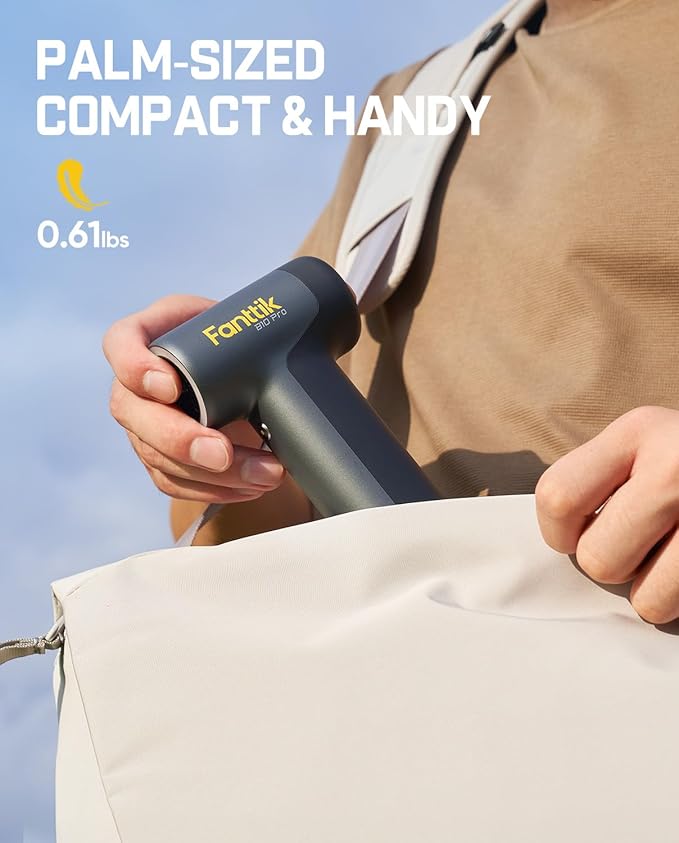 Fanttik B10 Pro Electric Air Duster, 110000RPM Brushless Motor, Compressed Air Duster, Mini Blower with One-tap Booster, 3 Gears Adjustable, Electric Duster for PC, Keyboard, Electronics and Workbench