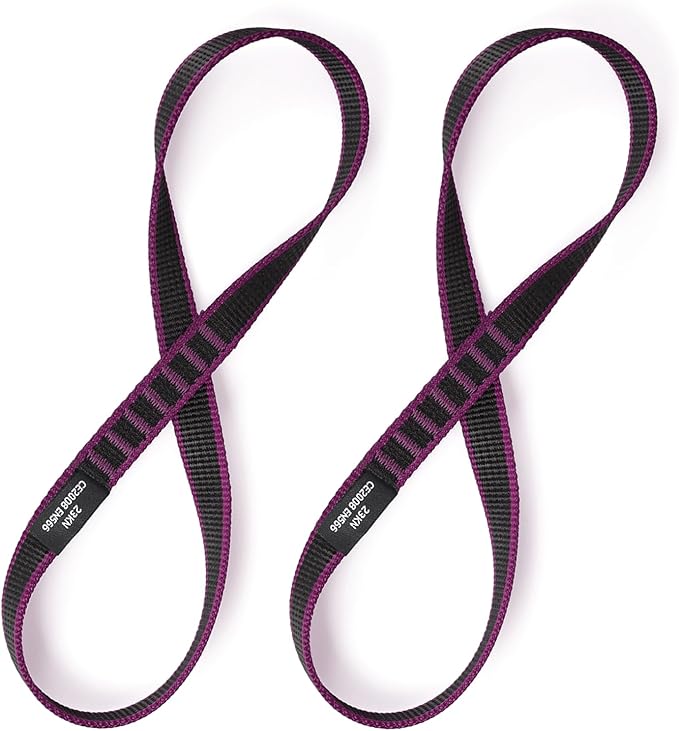 18mm Nylon Climbing Sling Runner 23KN CE2008/EN566 Certified - Webbing Straps for Outdoor Rock Climbing, Rappelling, Swing, Yoga Hammock etc