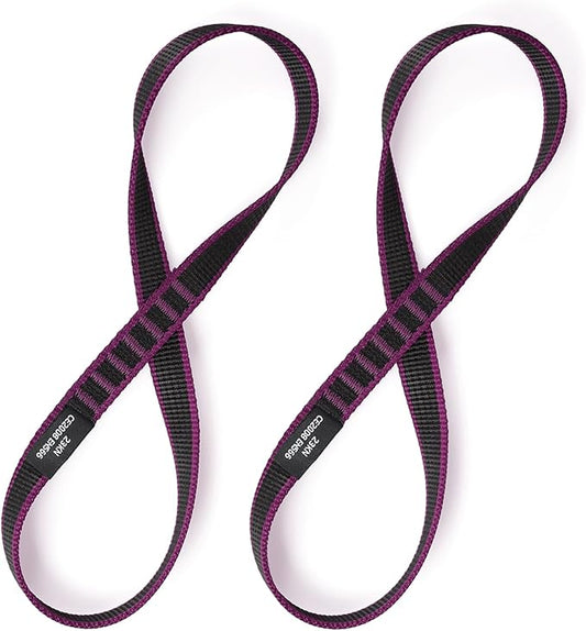 18mm Nylon Climbing Sling Runner 23KN CE2008/EN566 Certified - Webbing Straps for Outdoor Rock Climbing, Rappelling, Swing, Yoga Hammock etc