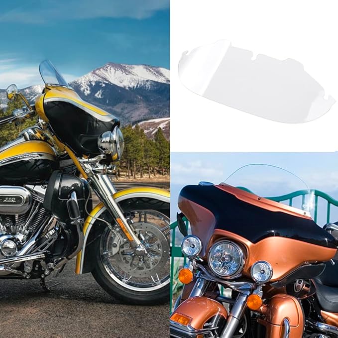 WYNMOTO 7" Clear Windshield Windscreen Compatible for 1996-2013 Harley Davidson Touring Electra Glide Street Glide FLHT FLHTCU Ultra Classic Glide FLHX FLHTK Tri Glide 96-13 (Tint)