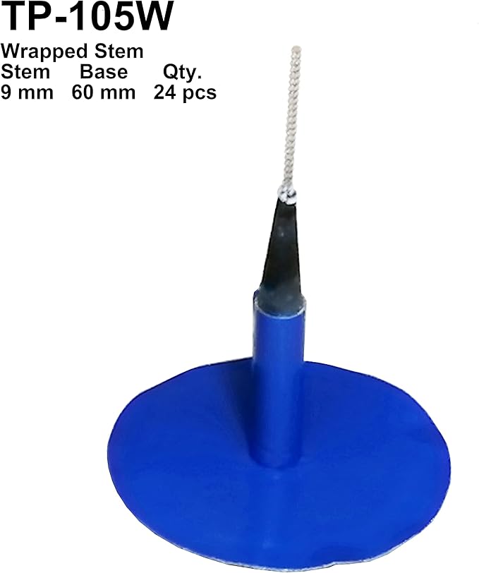 TP-105W Combination Repair Unit, Tire Repair Patch Plug 3/8" x 2 3/8" Wrapped stem 24 pcs