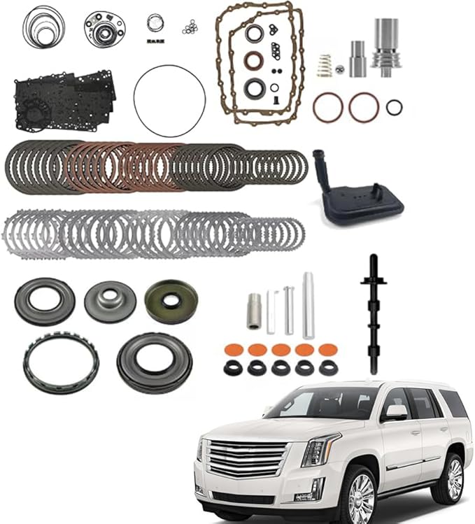 6L90 6L90E 6L80 6L80E Transmission Master Rebuild Kit for Chevy Camaro Corvette Silverado Suburban 08-17 for Cadillac Escalade STS 06-Up for GMC Sierra 1500 2500 3500 Filter Friction Plates