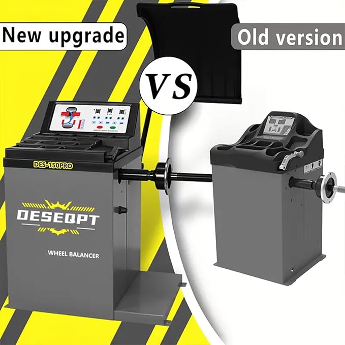 Wheel Balancer – Professional Car Tire Balancing Machine for Auto Repair Shops, Longer Shaft for Wide Wheels, High-Precision Sensor, Fault Diagnosis & Self-Calibration – Heavy-Duty Steel