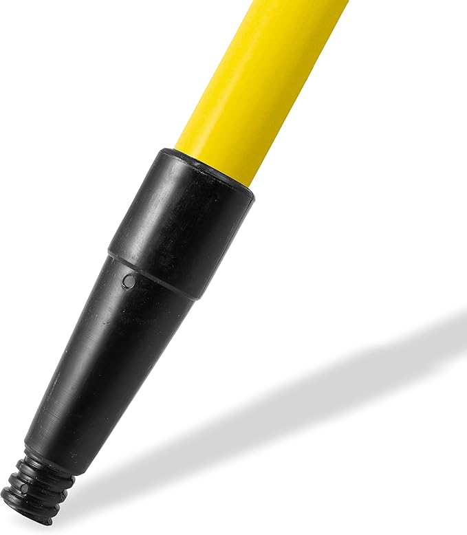 SPARTA 4022004 Spectrum Fiberglass Broom Handle, Mop Handle, Replacement Handle With Acme Threaded Tip For Commercial Cleaning, 60 Inches, Yellow, (Pack of 12)