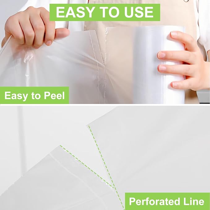 10" X 14" Plastic Produce Bag on a Roll, Food Storage Bags, Ideal for Bread, Fruits, Vegetables, Clear Plastic Bags for Refrigerator Storage, Kitchen and Grocery(2 Roll/800 Bags)