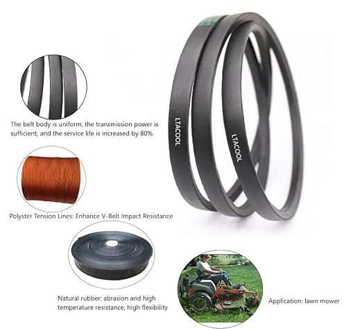 5103748 LTACOOL Lawn Mower Deck Belt 5/8" x 162 3/4" Compatible with Ferris 5103927 Most F125XT IS700Z and IS2100Z Series Mowers