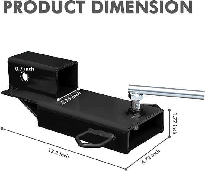 Forklift Trailer Hitch Attachment, EBESTTECH 1PC Fork Trailer Hitch Attachment 2" Receiver Trailer Towing Adapter with Chain Black