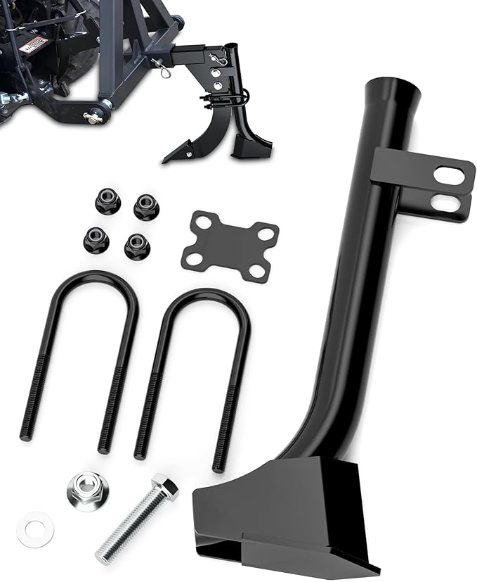 Pipe Layer Attachment Fits Hitch Mounted Ripper Trencher Accessories, Flexible Pipe Layer Fits Any 3-Point Ripper Hitch Lawn Subsoiler for ATV UTV Tractor, Light Duty Max Dia 1.18" with 2pcs U-Bolts
