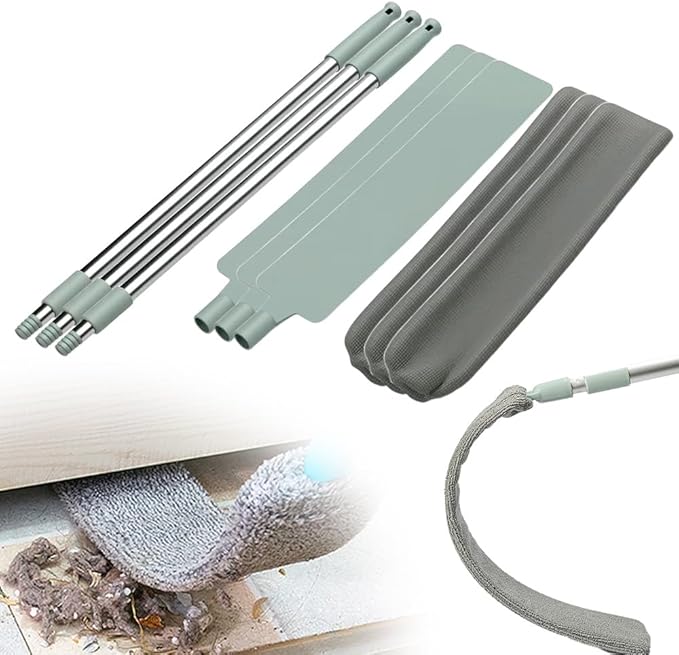 2026 New Retractable Gap Dust Cleaner, Upgraded Extendable Microfiber Duster with Bendable & Removable Head, Washable Dusting Brush for Home, Kitchen, Car & Hard-to-Reach Areas (3)