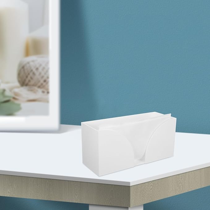 Uonlytech Transparent Acrylic Paper Towel Holder with Stable Base Quick Dispensing Tissue Dispenser for Bathroom Kitchen Restaurant Countertop Napkin Organizer