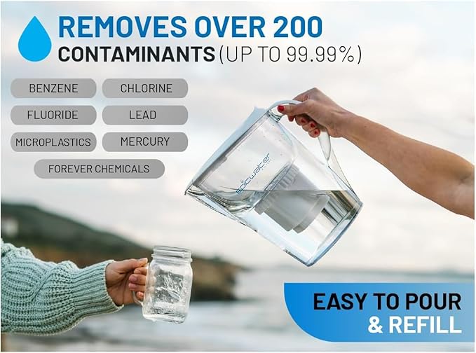 Epic Water Filters PURE Pitcher Replacement Filter – Removes PFAS Forever Chemicals, Fluoride, Lead, Chlorine, Microplastics & Heavy Metals – 150 Gallon Capacity
