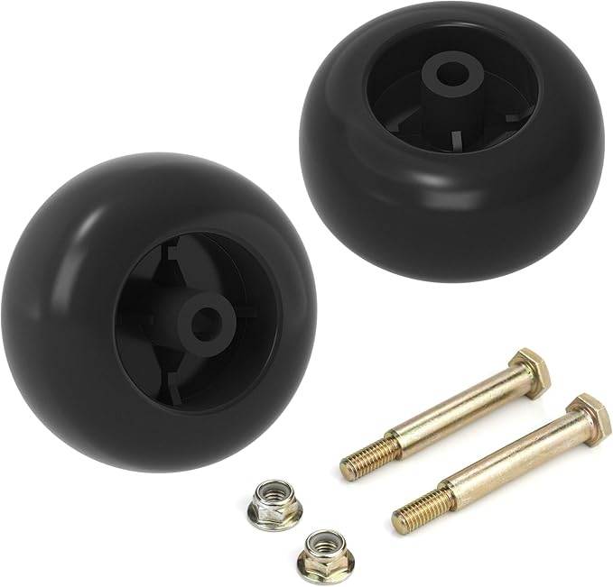 Mower Deck Wheels Fit for Craftsman Husq Cub JD Lawn Mower Tractor Replace for 753-04856A Deck Rollers Gauge Wheel for 54" 48" Deck 2 Set