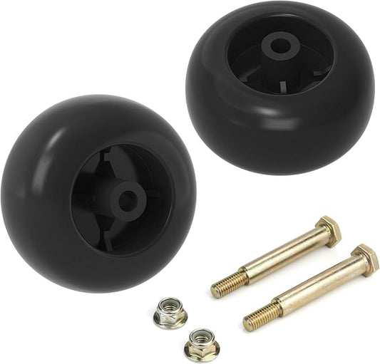 Mower Deck Wheels Fit for Craftsman Husq Cub JD Lawn Mower Tractor Replace for 753-04856A Deck Rollers Gauge Wheel for 54" 48" Deck 2 Set