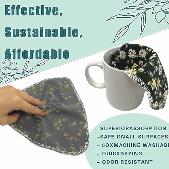 Reusable Paper Towel Rolls 20 Pack,Washable Napkin Cloth Value Set of 4 Colors 20 Pack of Paperless Towel-100% Cotton, Super Soft, Absorbent Made to Last (Sunflower)