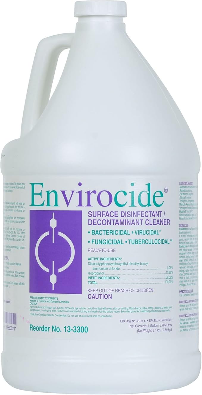Envirocide Surface Disinfectant Cleaner Liquid 1 gal. Jug Alcohol Scent 1 Ct 13-3300