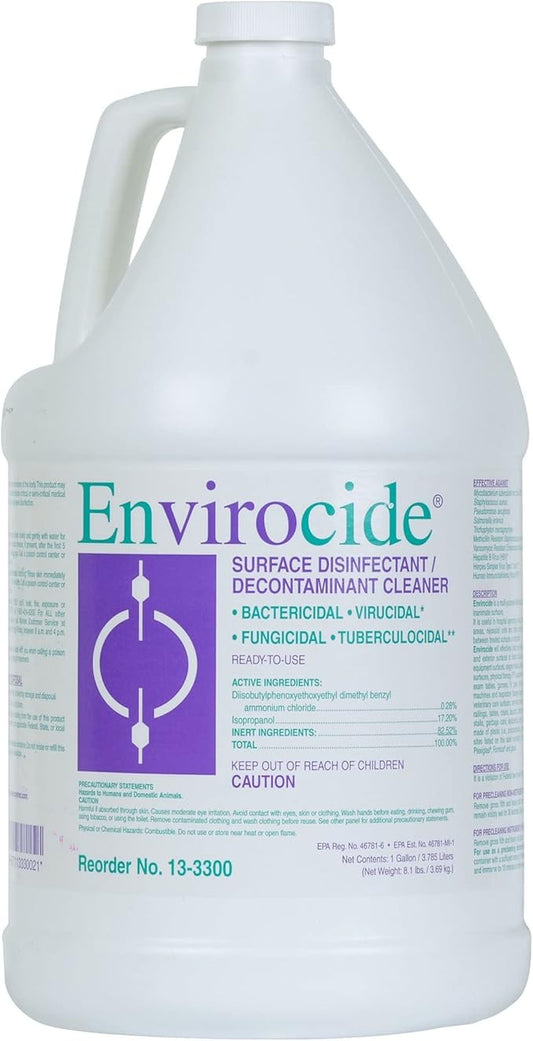 Envirocide Surface Disinfectant Cleaner Liquid 1 gal. Jug Alcohol Scent 1 Ct 13-3300