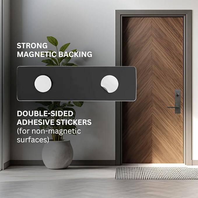 Alarm On/Off Sign, Sliders, Farmhouse Design, For Home or Office, Includes Magnet and Sticker Mounts, 7 x 2 Inches, Security System Status Indicator Tag (Pack of 2)
