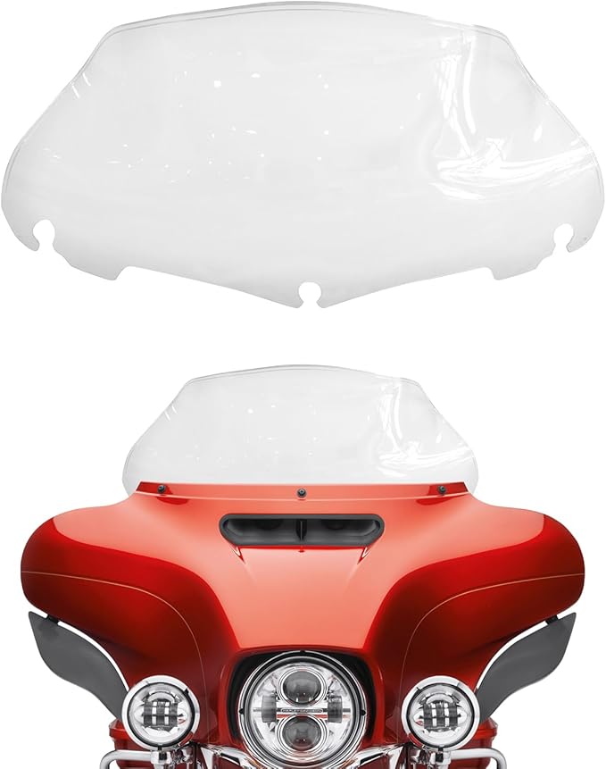9 inch Clean Windshield Windscreen for 2014-2024 Harley Davidson Touring Street Glide Electra Glide/Ultra Limited/Tri Glide FLHT FLHX FLHXS FLHTK