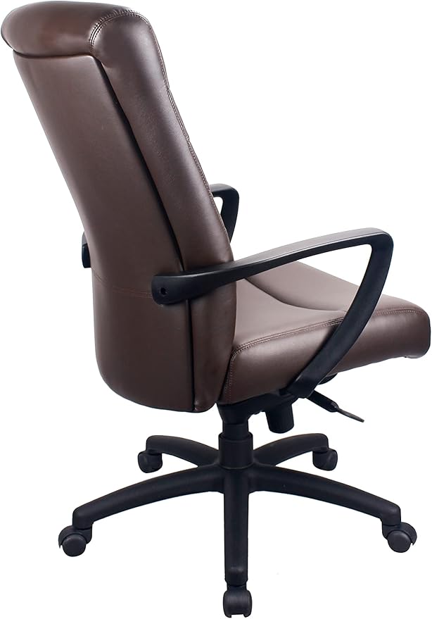 Eurotech Seating Manchester High Back Leather Chair, Brown