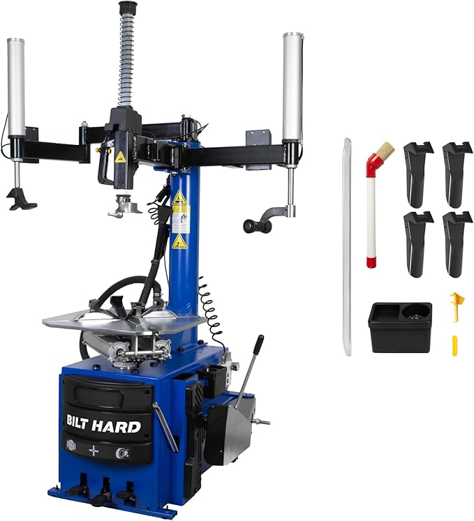 BILT HARD Tire Changer & Wheel Balancer Combo with Bead Blaster, 24" Capacity & Dual Assist Arms Wheel Changer and Tire Balancer for Auto Repair and Tire Service
