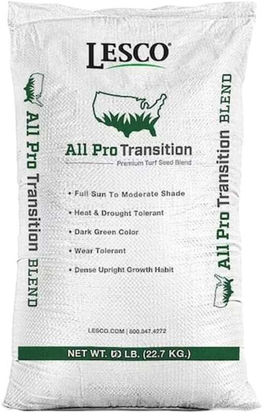 Lesco All-Pro Transition Tall Fescue Grass Seed Blend – (10 lbs) **Non-RETURNABE** Drought-Tolerant, Heat & Shade Resistant, Insect-Resistant Lawn Seed for Durable Turf