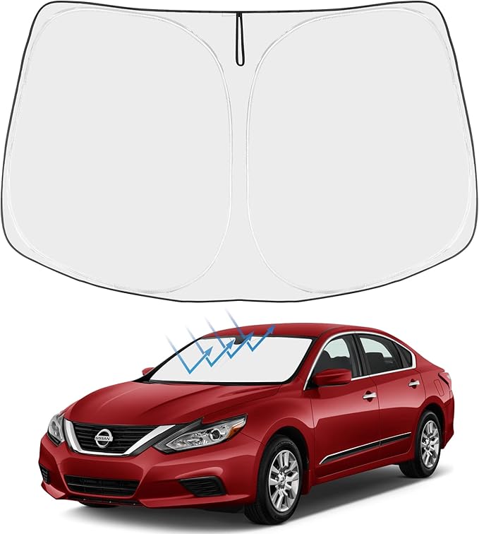 Proadsy Custom Fit Nissan Altima 2013-2018 Windshield Sun Shade 4-Layer Foldable Front Sunshade Protector Sun Visor Blocks UV Rays Keep Car Cooler