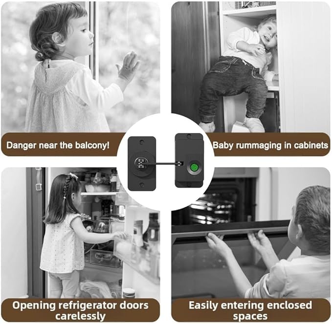 Smart Fingerprint Lock Designed For Child Safety On Doors Drawers Cabinets With Mounting Options