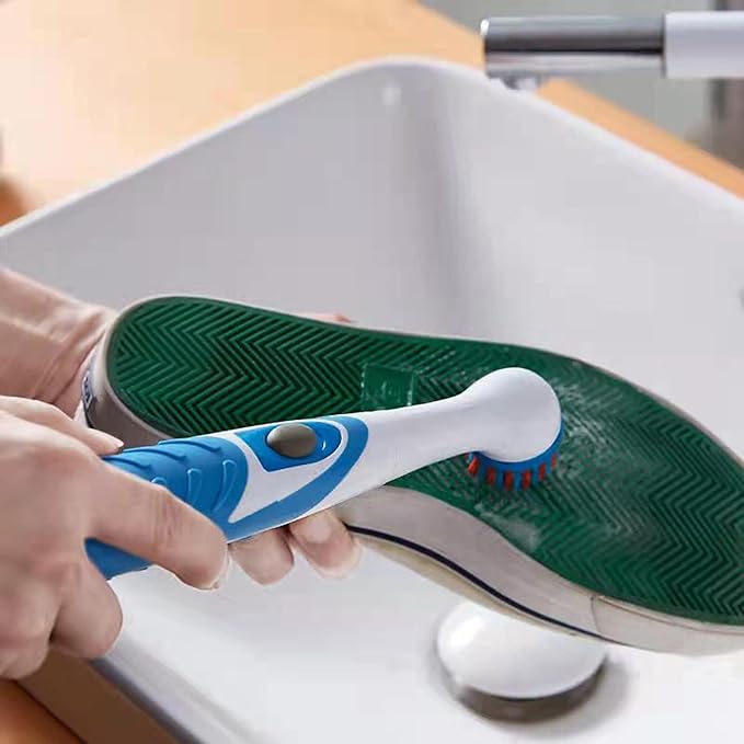 Electric Cleaning Brush with 4 in 1 Multiple Brush Heads,Indoor Household Cordless Motorized Brush for Bathroom Toilet Kitchen Tile Crevice