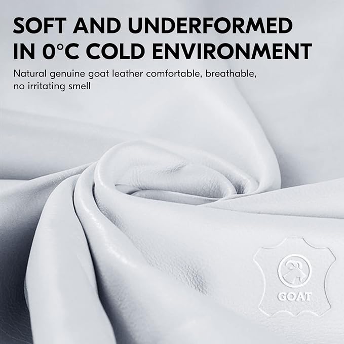 Vgo... 1Pair 0℃/32°F Winter Leather Work Gloves, Cold Weather Waterproof Safety Work Gloves,Cold Storage or Freezer Use,w/3M Thinsulate Lining(Size L, Gray, GA7711FW)