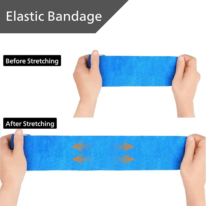 Self Adhesive Bandage Wrap, 2''x5 Yards, 6 Pack, Cohesive Sports Tape, Breathable Elastic Bandage Wraps