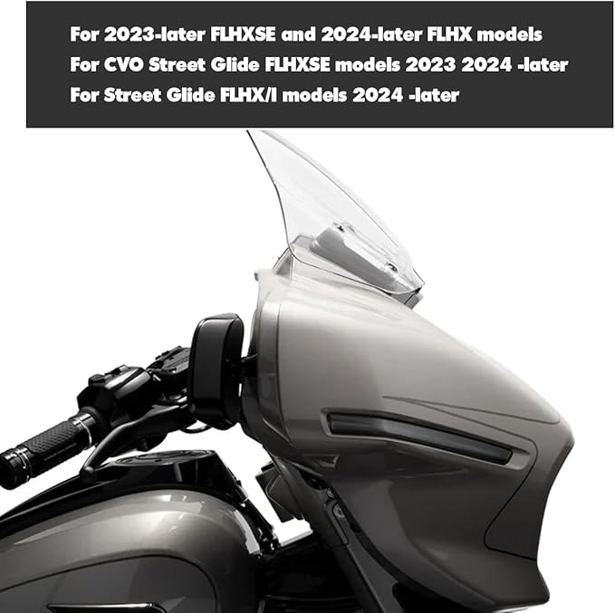 10" Windscreen Windshield Compatible with Harley Davidson Tuoring CVO Street Glide FLHXSE 2023 2024 FLHX/I 2024 for 2023 2024 Street Glide Accessories,Clear