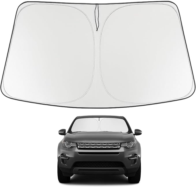 Proadsy 2025 Upgrade Windshield Sun Shade Custom Fit 2014-2019 Land Rover Discovery Sport Foldable Front Sunshade Protector Sun Visor Blocks UV Rays Keep Car Cooler