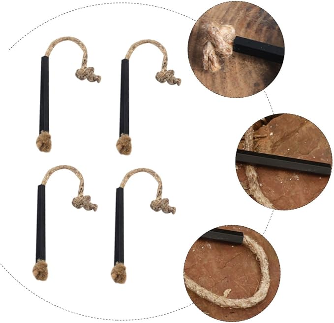 6pcs Camping Fire Starter Wicks Flammable Cords for BBQ Outdoor Survival Hiking Rope for Adventure Supplies and Emergency Use