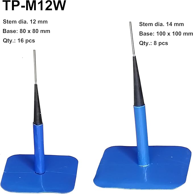 TP-M12W Combination Repair Unit Kit, Tire Repair Patch Plug Kit Wrapped stem 1/2" x 3 1/8" 16pcs and 9/16" x 4" 8 pcs
