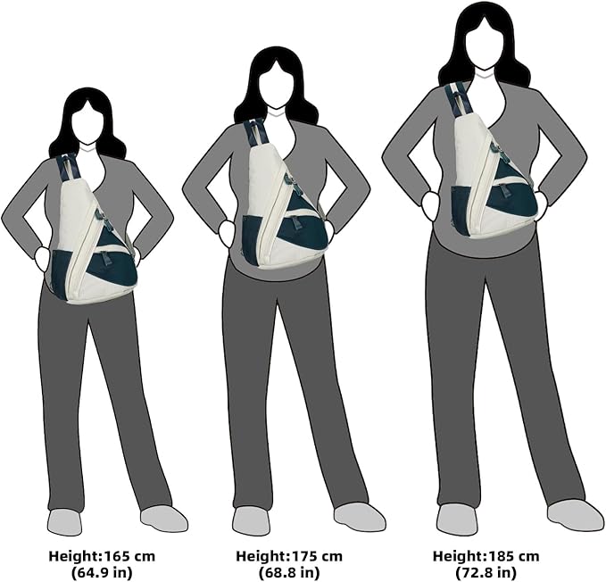 KL928 Nylon Sling Bag - Small Crossbody Backpack Shoulder Casual Daypack Multipurpose Rucksack for Men Women
