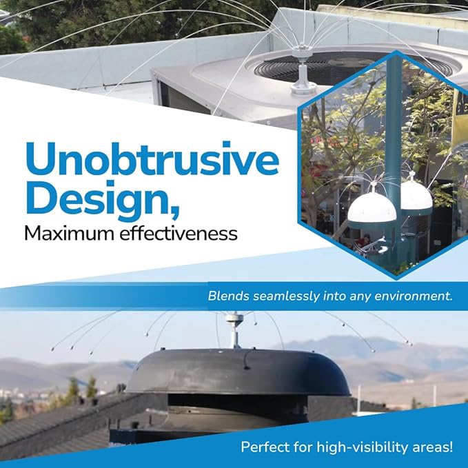 Bird Barrier Daddi Long Legs -2 Ft | Scare Birds Away with Innovative Bird Spider Design | Easy Installation on Roofs, Boats & HVAC Units | Durable Stainless Steel/Delrin