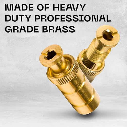 Pool Cover Anchors Concrete and Pavers Deck 20 Pack - Universal Size Fits 3/4" Hole - Best for Pool Safety Cover Installation - Durable Brass Pool Cover Anchors and Head Screw Bolts